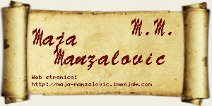 Maja Manzalović vizit kartica